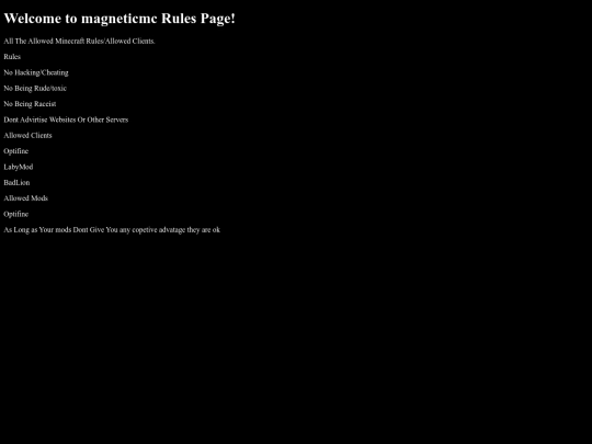rules screenshot