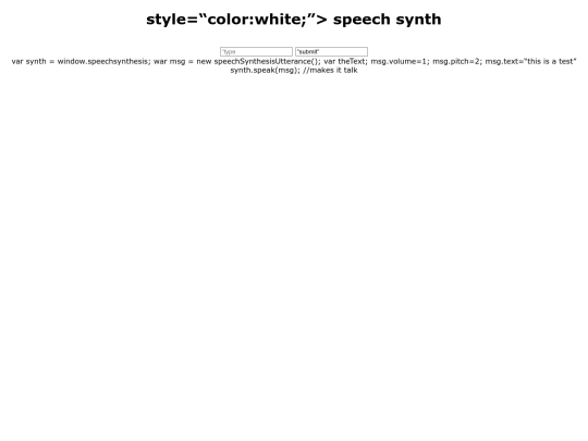 SpeechSynth screenshot
