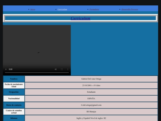 paginas/PruebaCurriculum screenshot