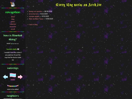 blog/archive screenshot