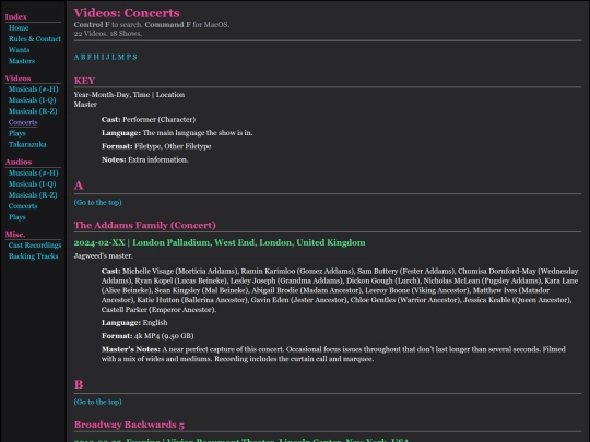 concerts screenshot