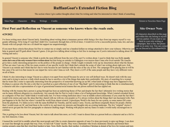 Blog screenshot