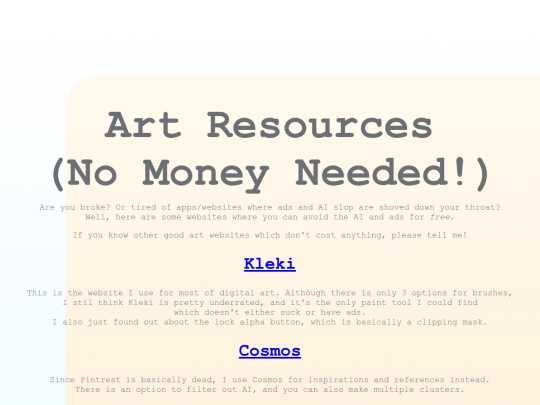 Resources screenshot