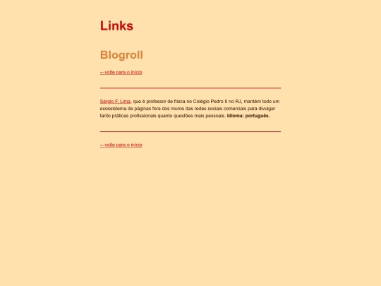 links/blogroll screenshot