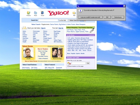 yahoo screenshot