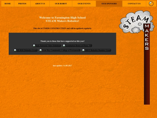 Farmington High School STEAM Makers Robotics our sponsors screenshot