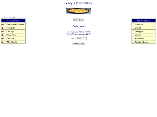 msagents/pizzapalace screenshot