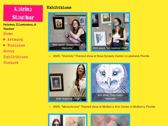 exhibitions screenshot
