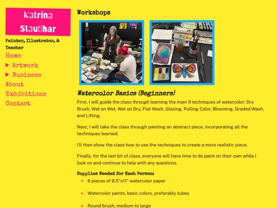 workshops screenshot