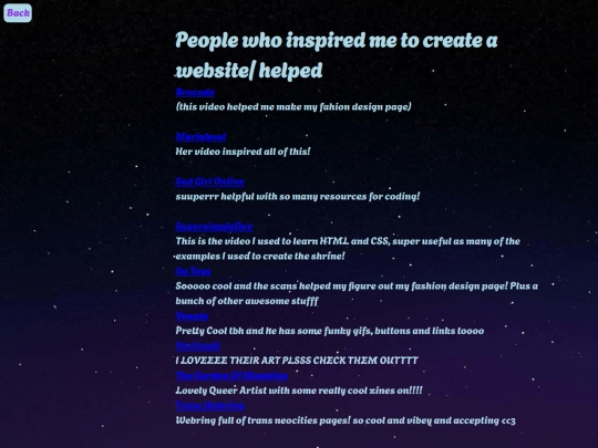 Links screenshot