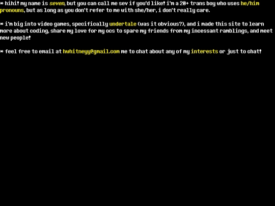 aboutMe screenshot