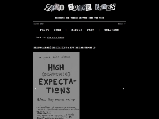 art/zines/academic screenshot