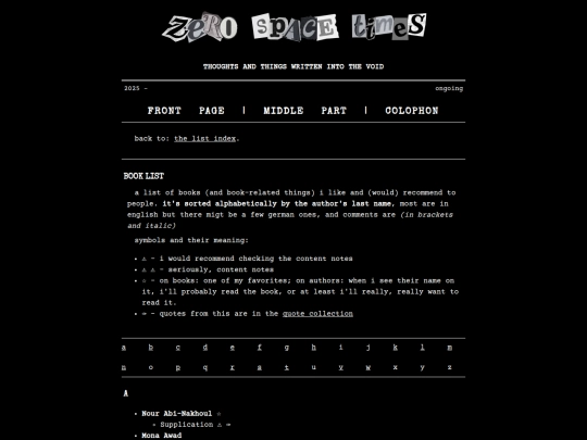 lists/books screenshot