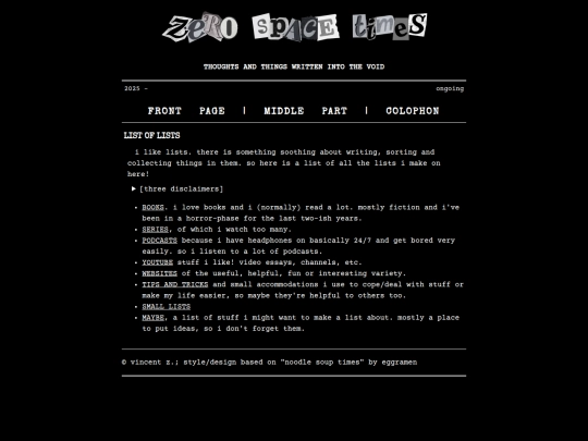 lists screenshot