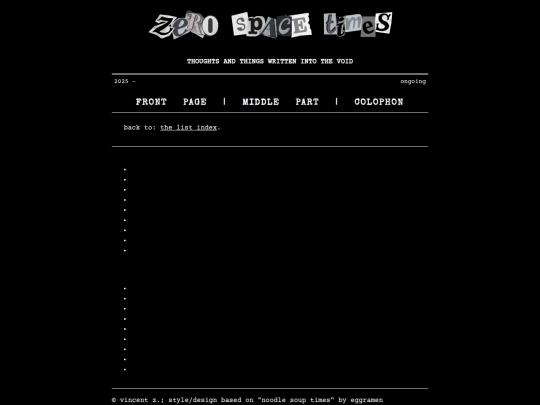 lists/template screenshot