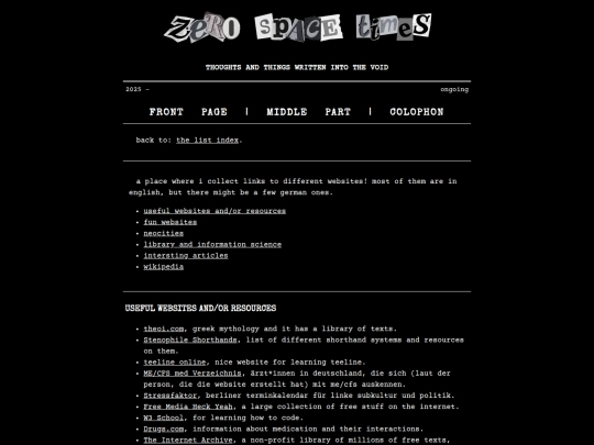 lists/websites screenshot