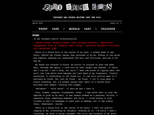 writings/worms screenshot