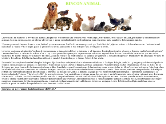 html/zoo screenshot