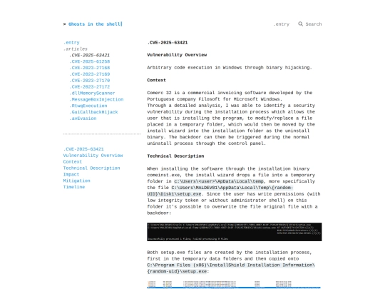 CVE-2025-63421 screenshot