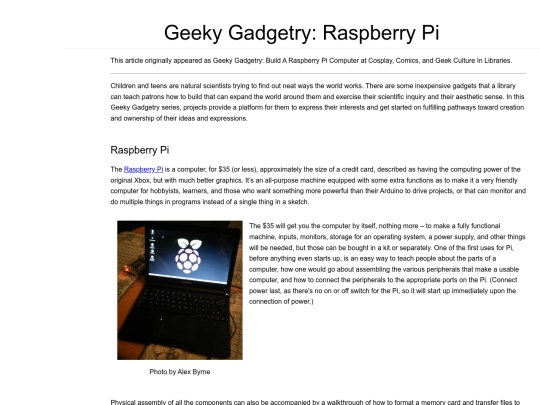 articles/CCGC/GeekyGadgetryRaspberryPi screenshot