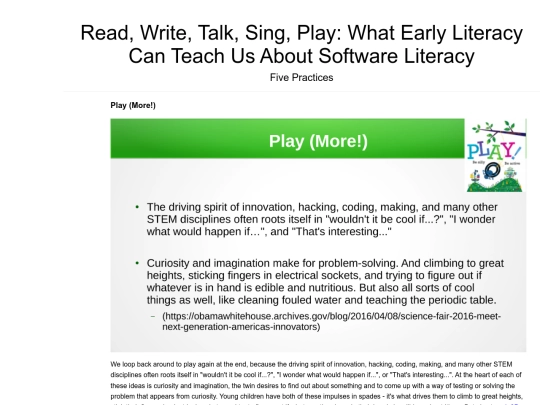 presentations/OSB2017/Read Write Talk Sing Play/RWTSP - 09 - Five Practices - Play More screenshot