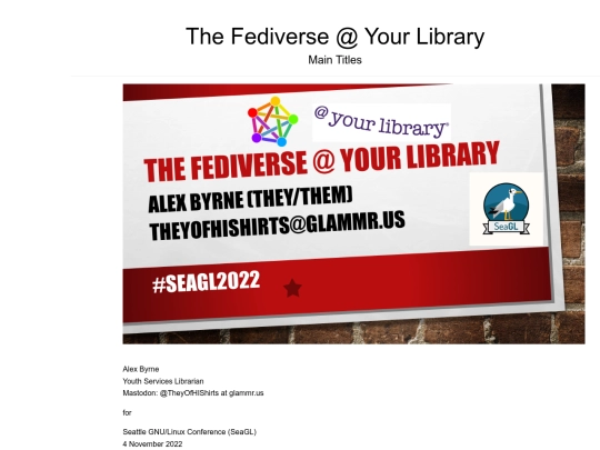 presentations/SeaGL2022/FediverseAtYourLibrary/01 - Main Titles screenshot