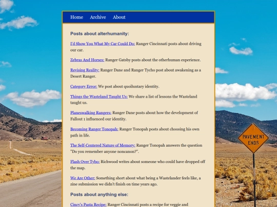 posts/Archive screenshot