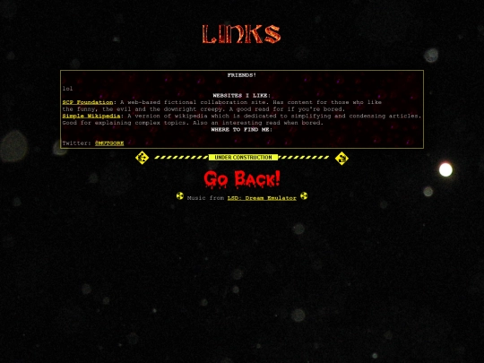 links screenshot
