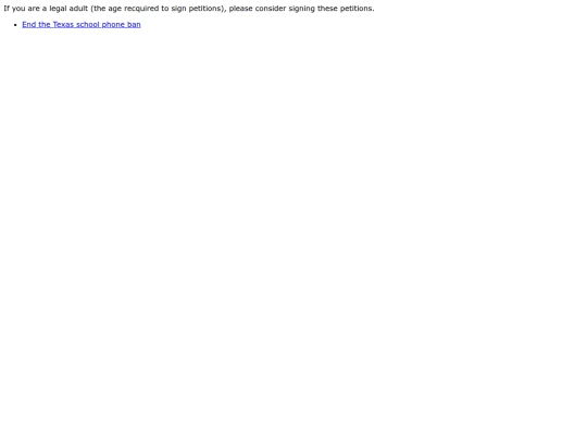petitions screenshot