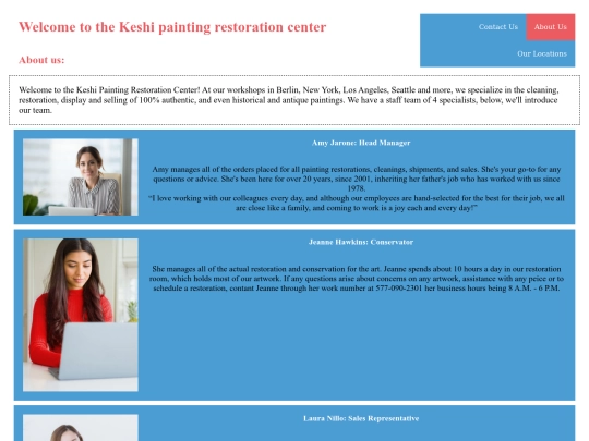 staff-page screenshot