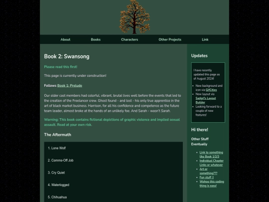Home/Books/Swansong screenshot