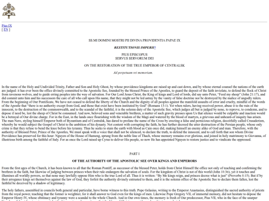 holyfather/pius-ix/restitutionis_imperii screenshot