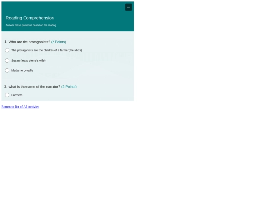 ReadingComprehension screenshot