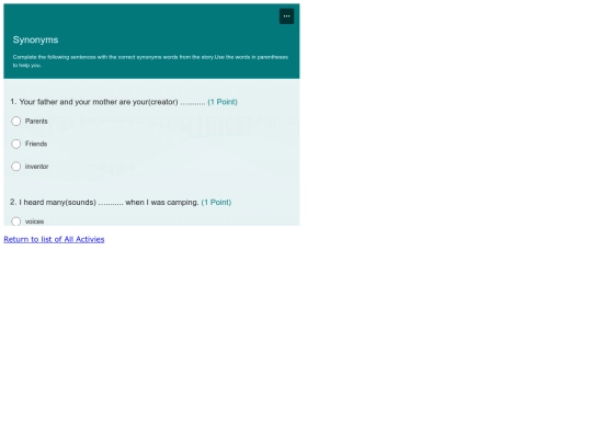 Synonyms screenshot
