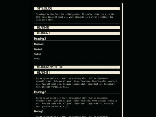 styleguide screenshot