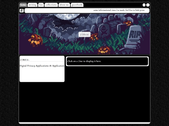 zines screenshot