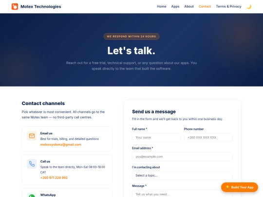 contact screenshot