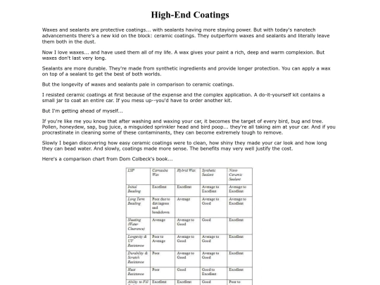 coatings screenshot