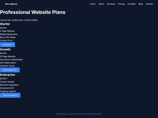 ASTROPAGES/pricing screenshot