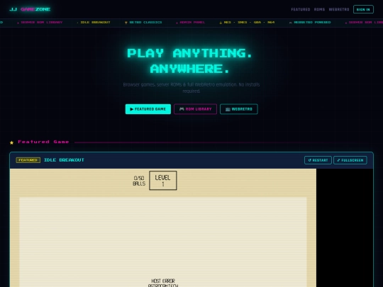 Games screenshot