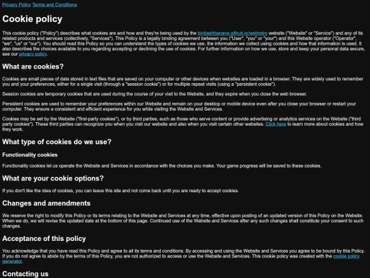 Games/webretro/info/cookiepolicy screenshot
