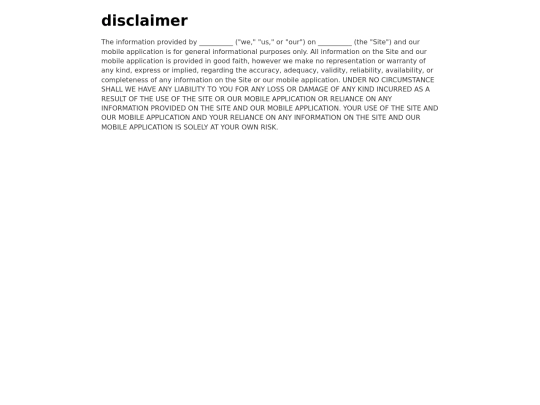 disclaimer screenshot