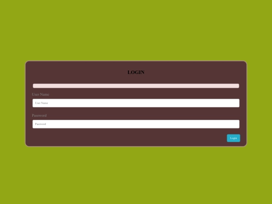 login screenshot