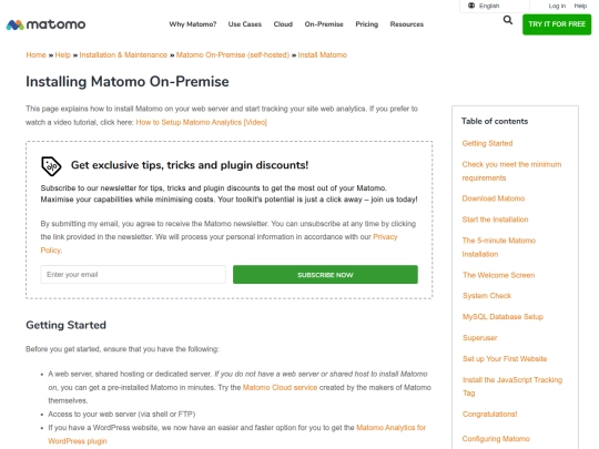 matomo/misc/How to install Matomo screenshot