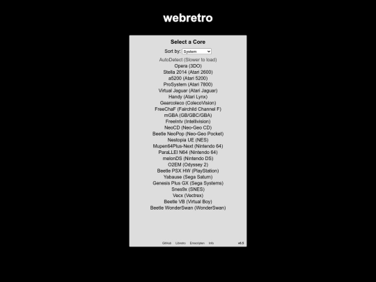 showcase/webretrosupport/start screenshot
