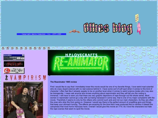 Blog screenshot