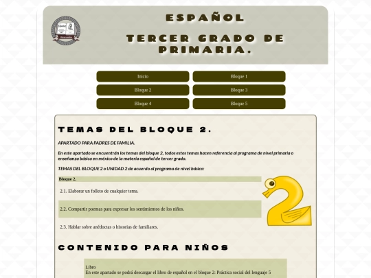 primariaespañol/Bloque 2 screenshot