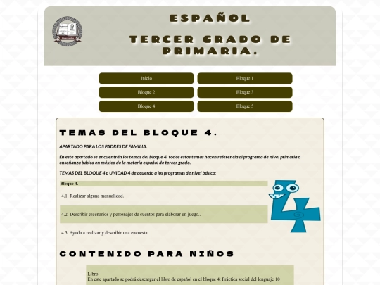 primariaespañol/Bloque 4 screenshot