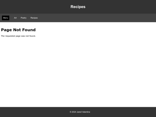recipes screenshot