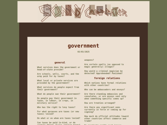 silobe/world-building-checklist/government screenshot